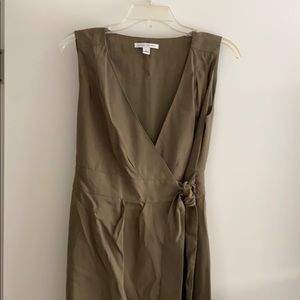 Olive Green Wrap Dress